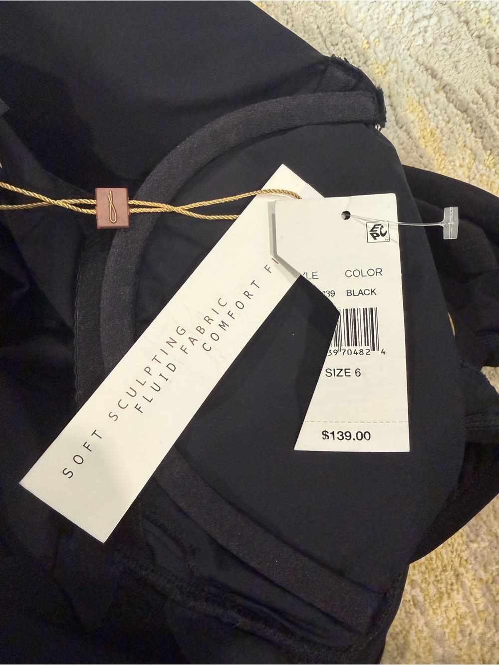 NWT Beyond Control Grommets One Piece Swim Dress Black Size 6 $139 - Picture 6 of 10